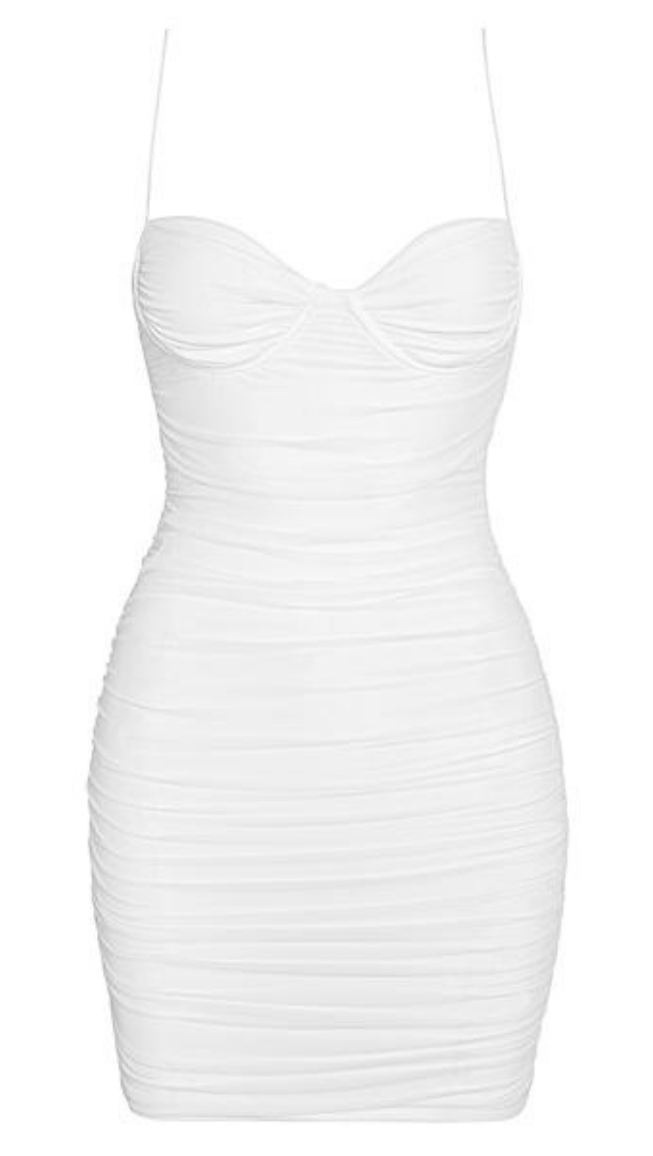 MINI ABITO BIANCO CON RUCHES 