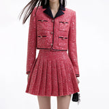 RED BOUCLE JACKET