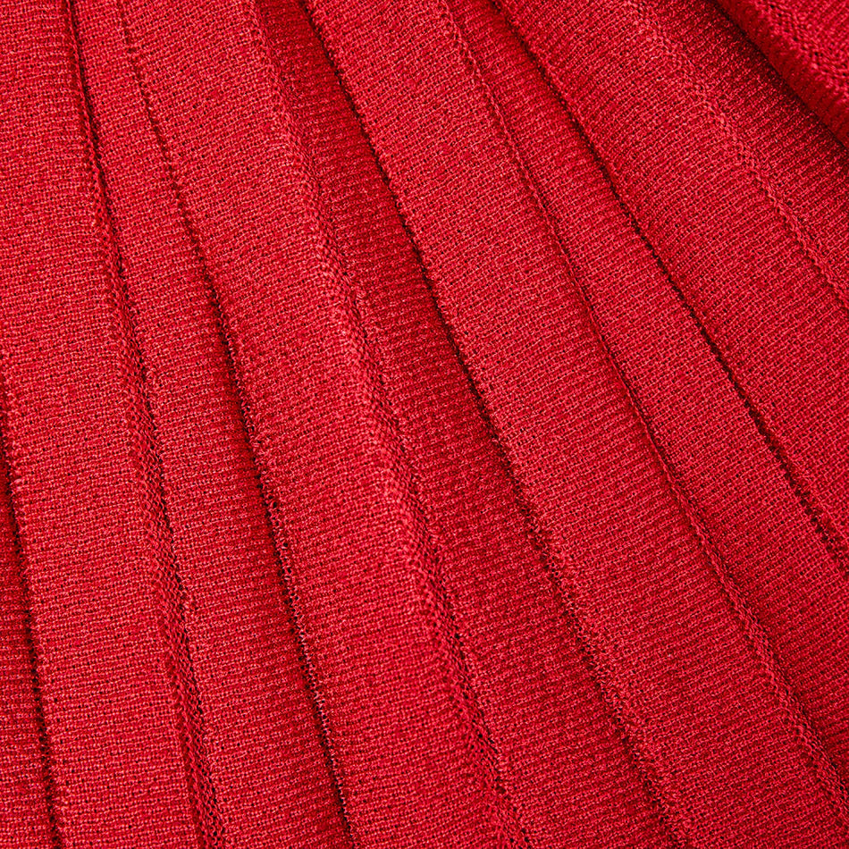 AIIZIE RED KNIT BOW MINI DRESS - product image