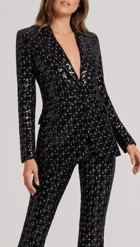 Rizia – Zweiteiliges Blazer-Set mit Pailletten