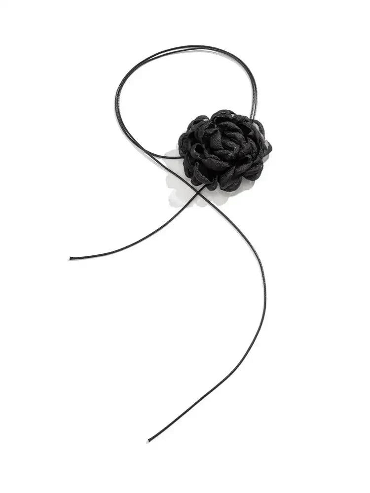 AIIZIE ROSIE BLACK FLOWER MESH CHOKER - product image