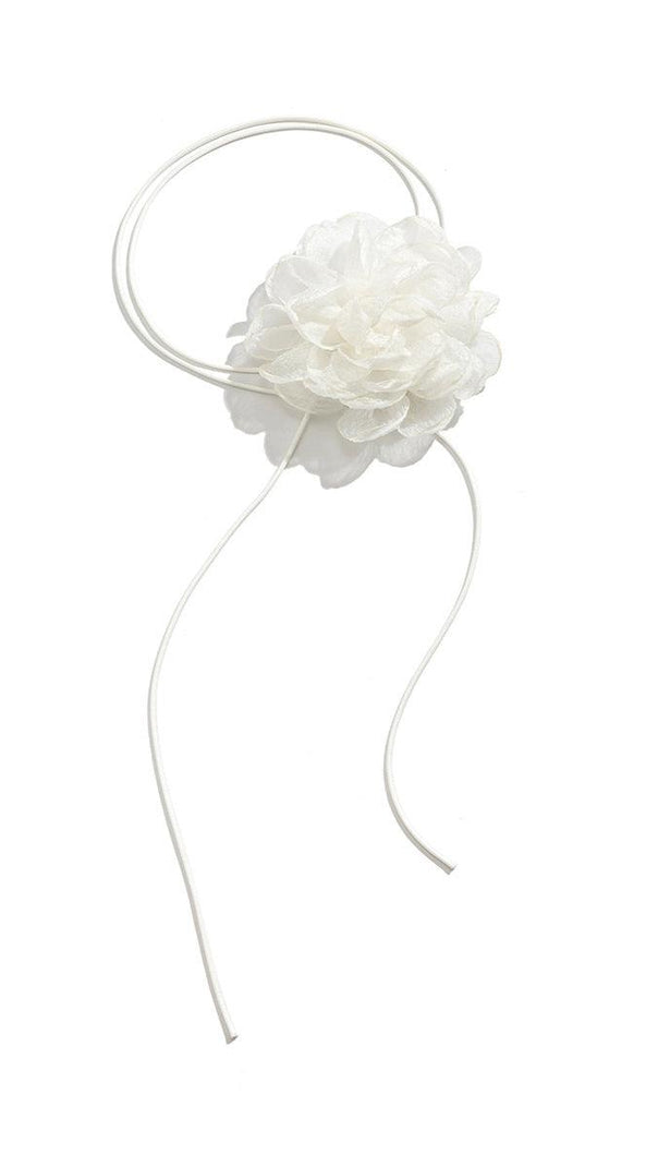 AIIZIE ROSIE WHITE FLOWER MESH CHOKER - product image