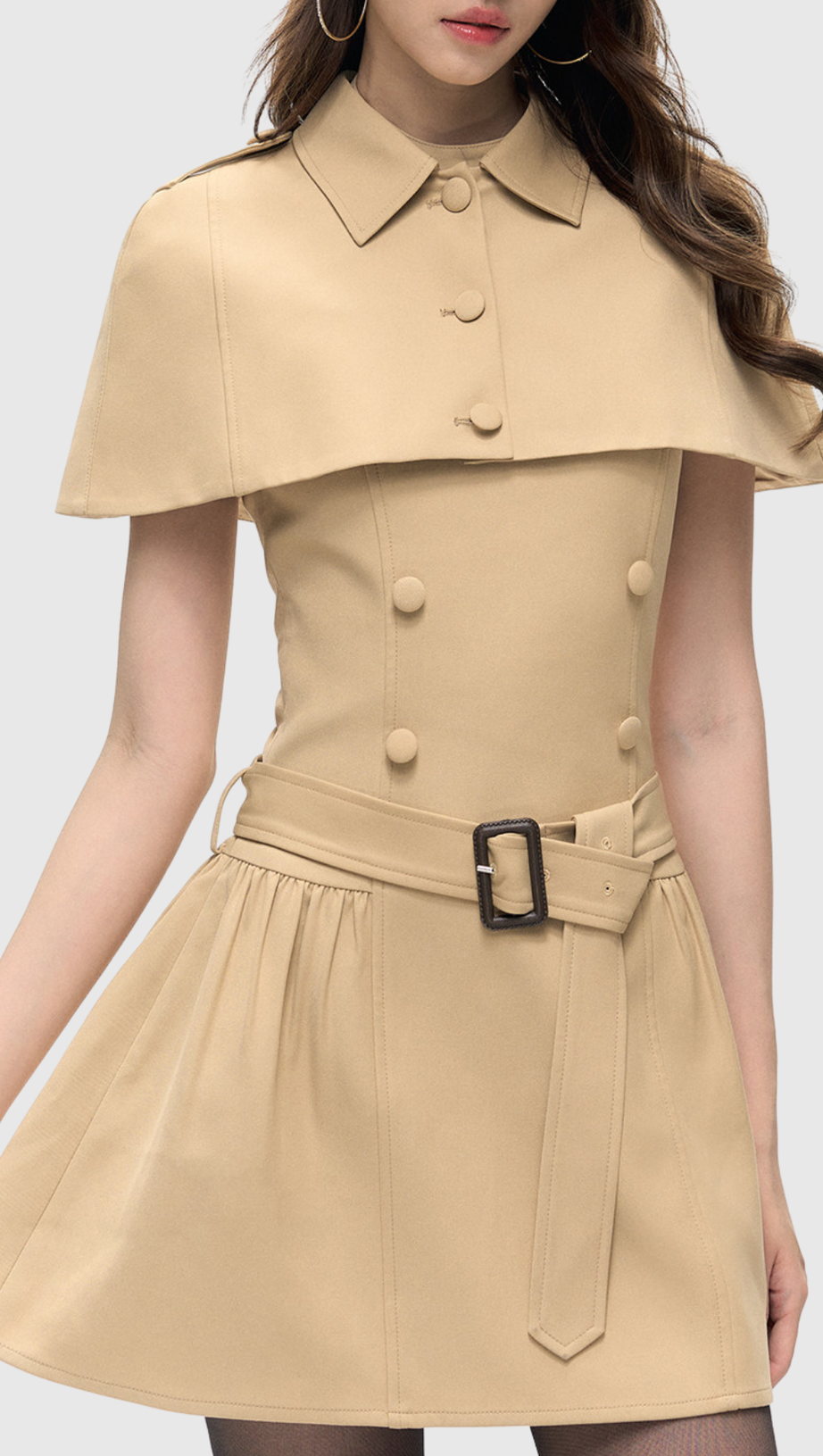 Ryker Buttoned Cape & Mini Dress Set