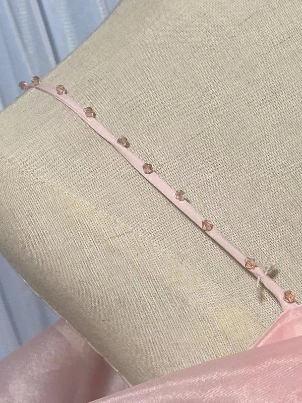 VENUS PINK OFF-SHOULDER MESH PANEL A-LINE MINI  DRESS