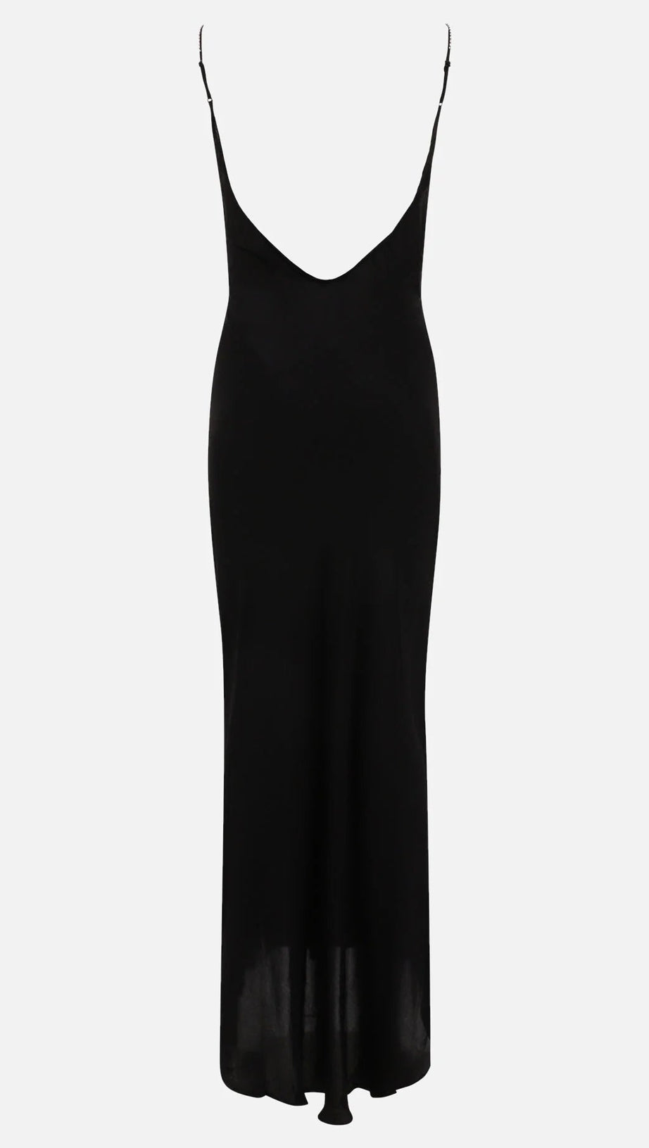 BLACK LACE SATIN MAXI DRESS