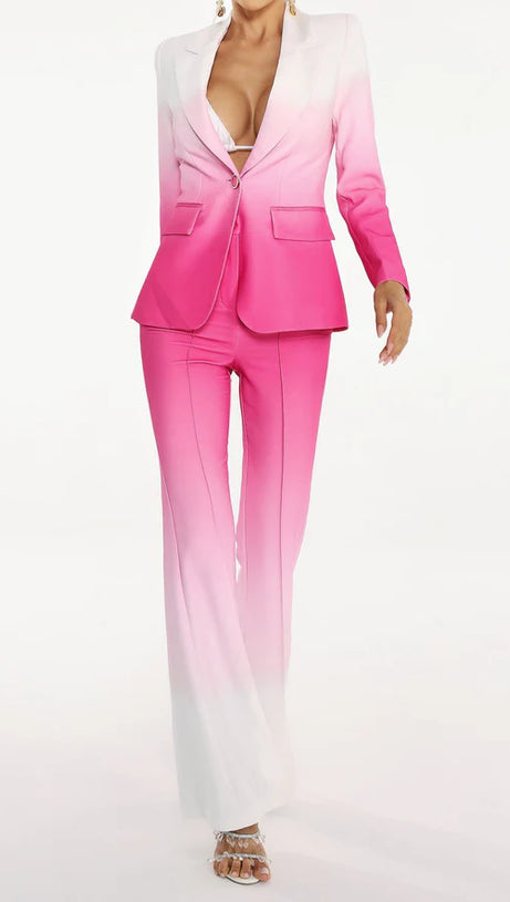 GRADIENT BLAZER TROUSERS MATCHING SET