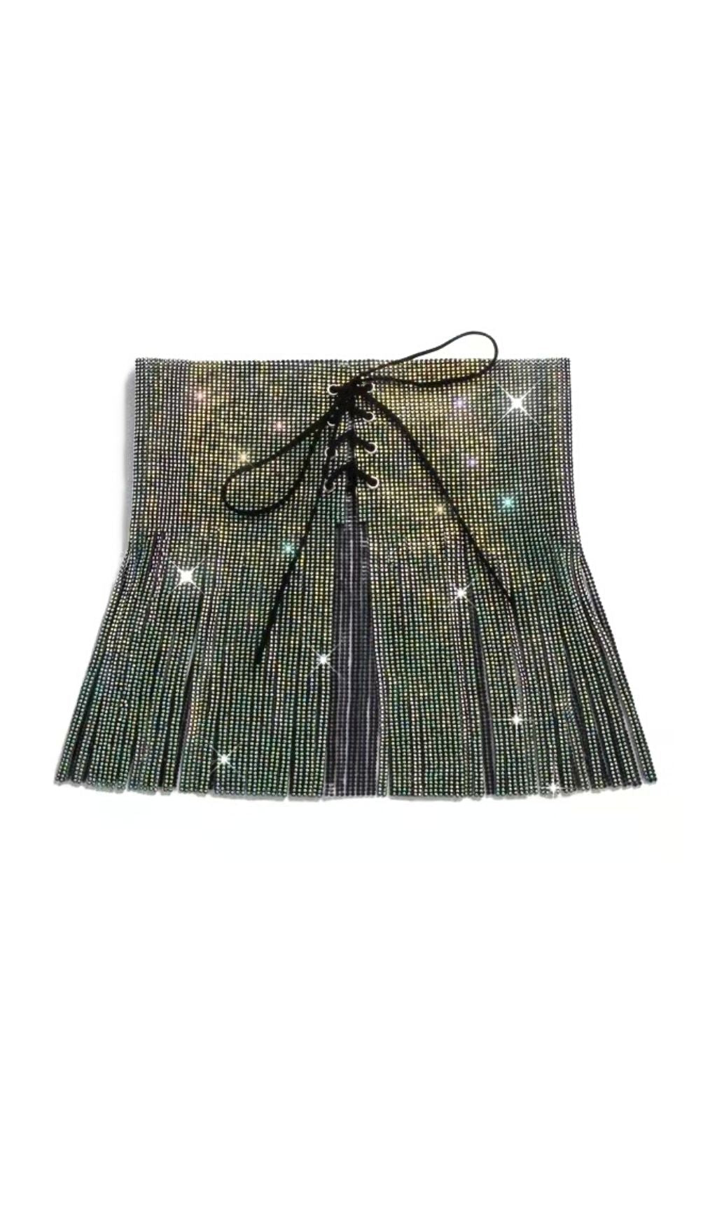 MINIGONNA CON PAILLETTES E CRISTALLI