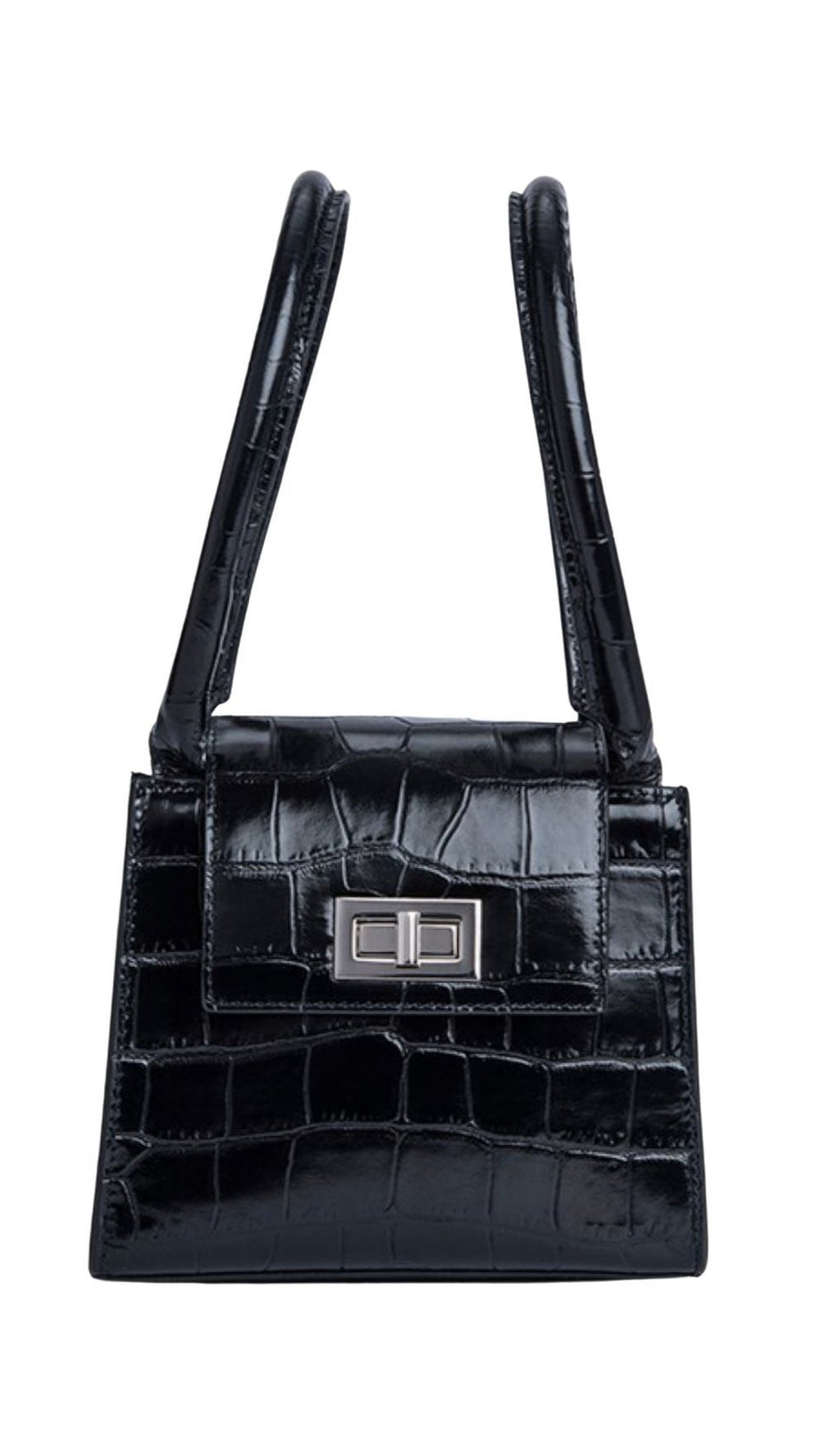 GLÄNZENDER BEUTEL MIT KROKODILMUSTER