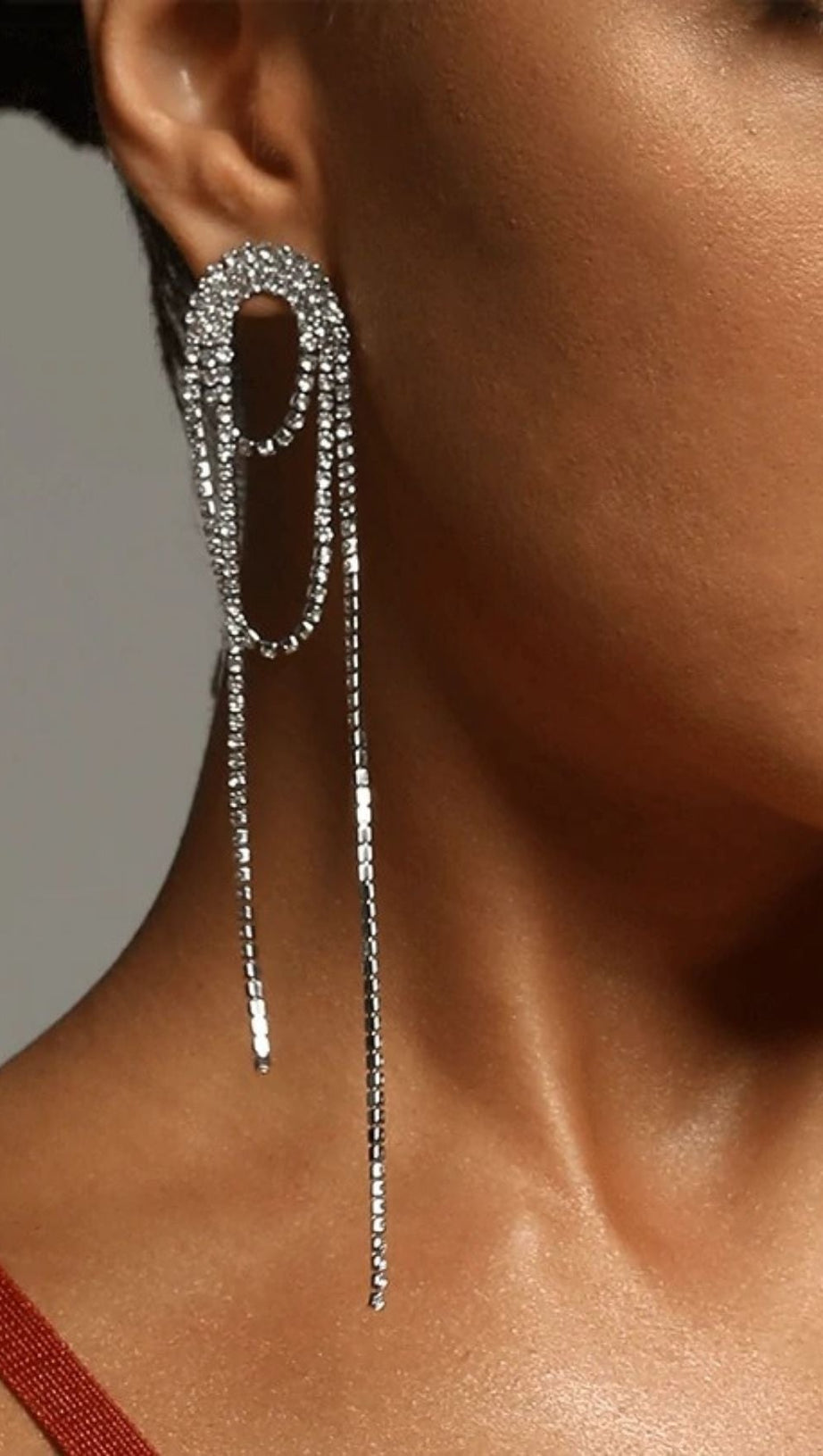 SLIVER DIAMANTE TASSELEARRINGS