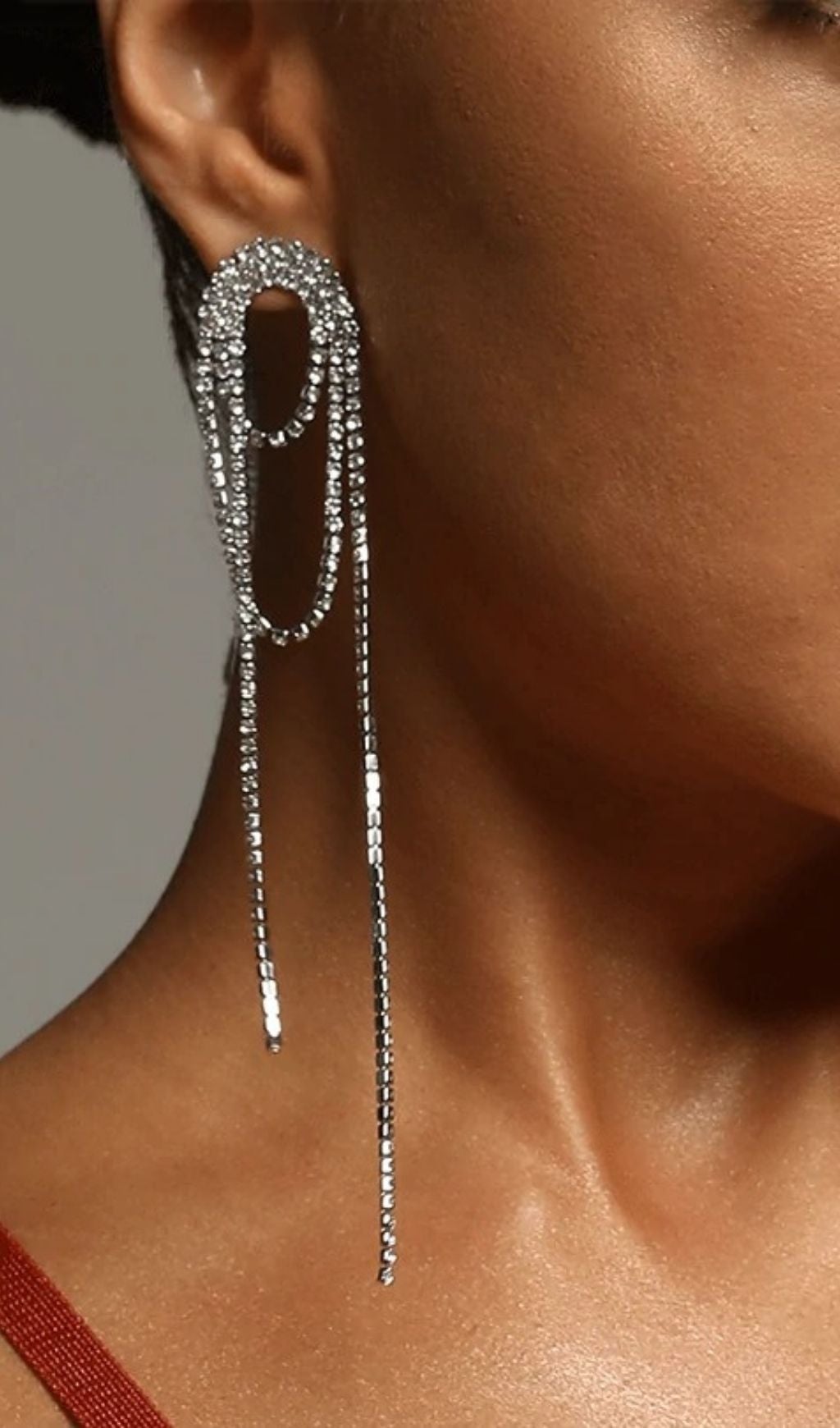 SLIVER DIAMANTE TASSELEARRINGS