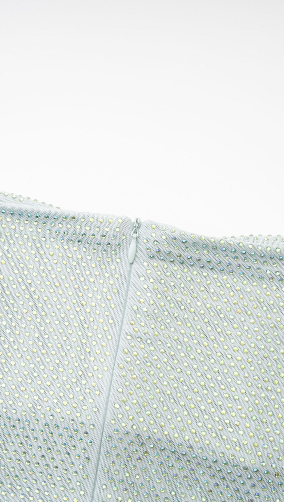 MINT RHINESTONE STRAPLESS MAXI DRESS