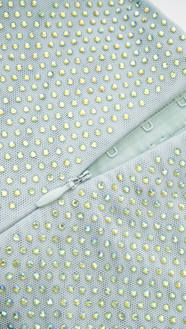 AIIZIE MINT RHINESTONE STRAPLESS MAXI DRESS - product image
