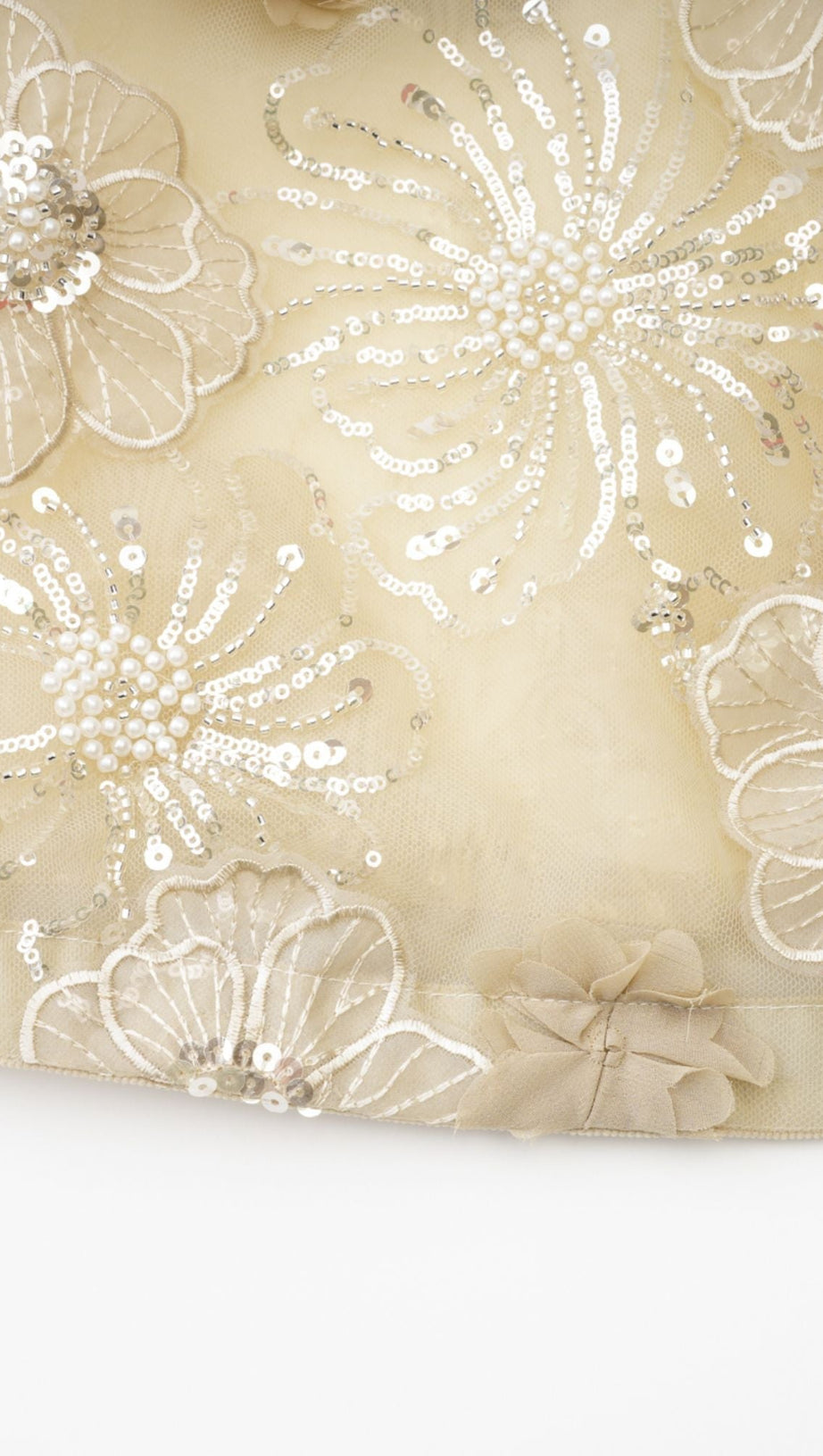 LIANE SEMI-SHEER FLOWER BEADED ORGANZA LIGHT LUXURY JACKET