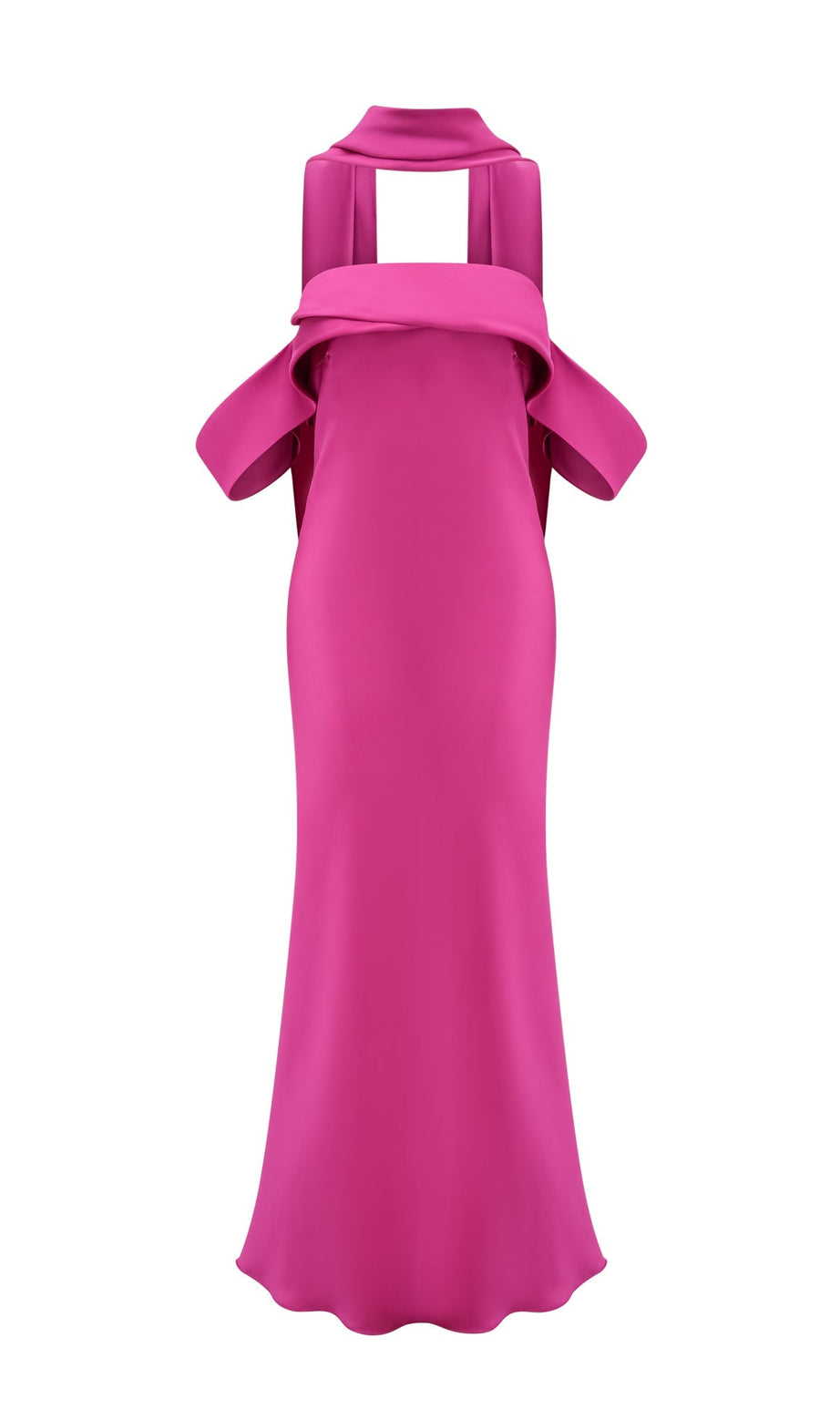 Yasmin off-shoulder satin midi dress