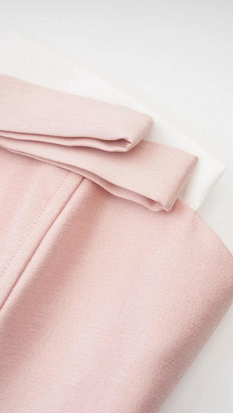 PINK BOWKNOT TOP SKIRT SET