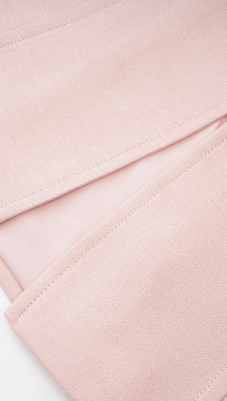 PINK BOWKNOT TOP SKIRT SET