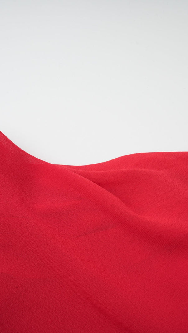 CLARABELLE RUCHED DRAPED MINI DRESS IN RED