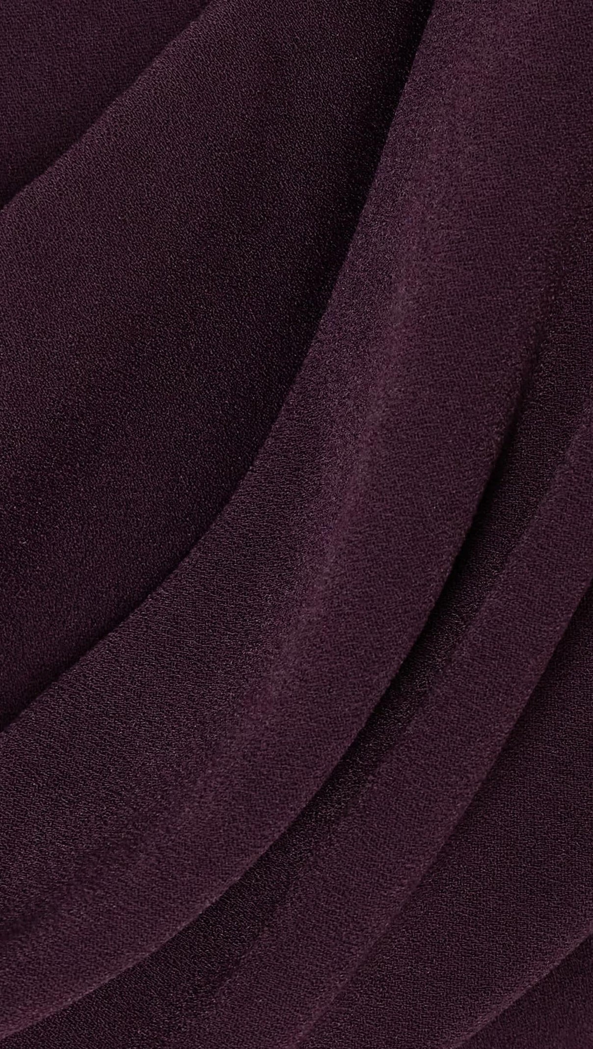 AIIZIE DRAPED OFF-THE-SHOULDER CREPE MAXI DRESS IN BURGUNDY - product image