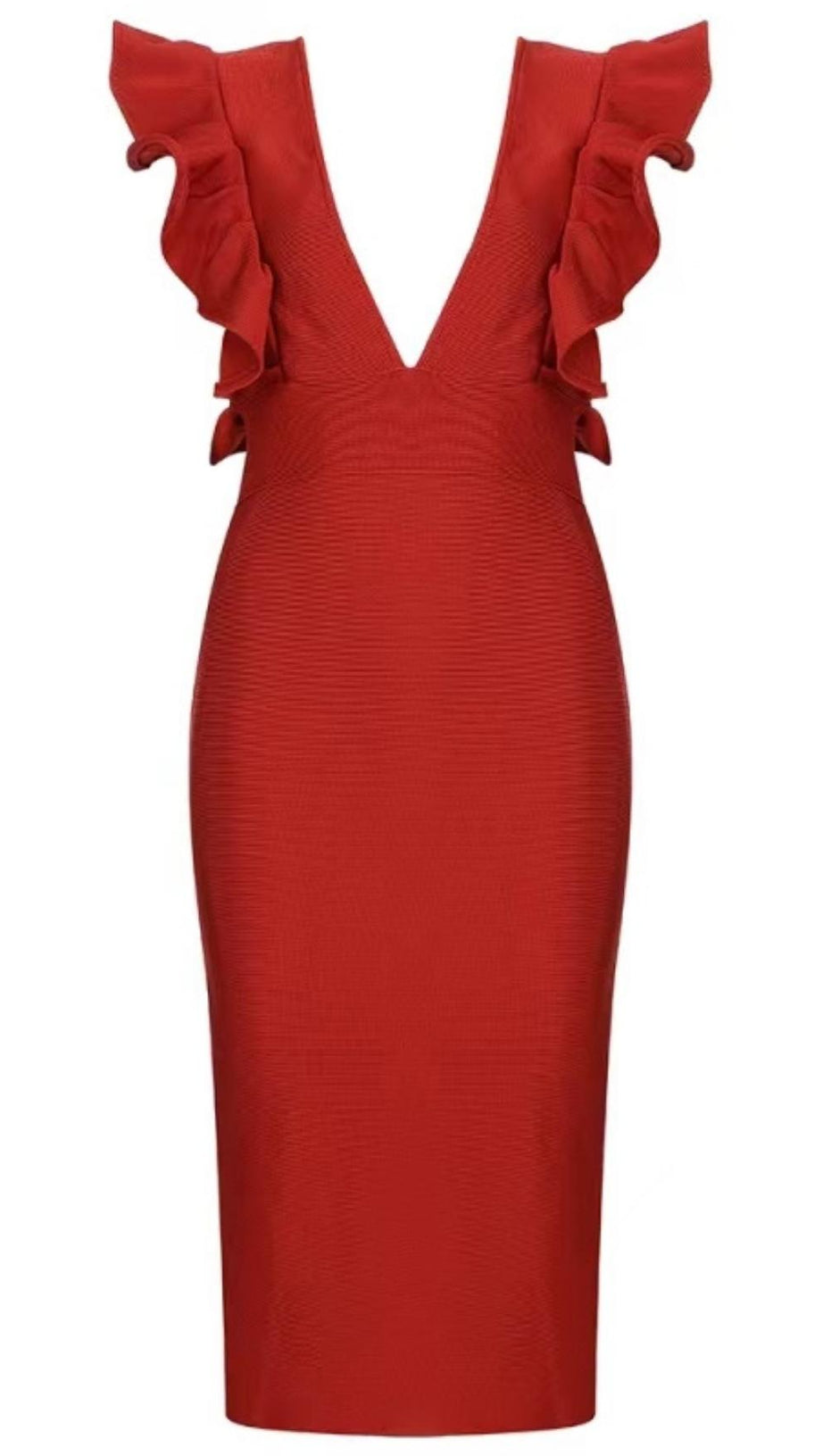 SPLIT MIDI DRESS IN BLUE