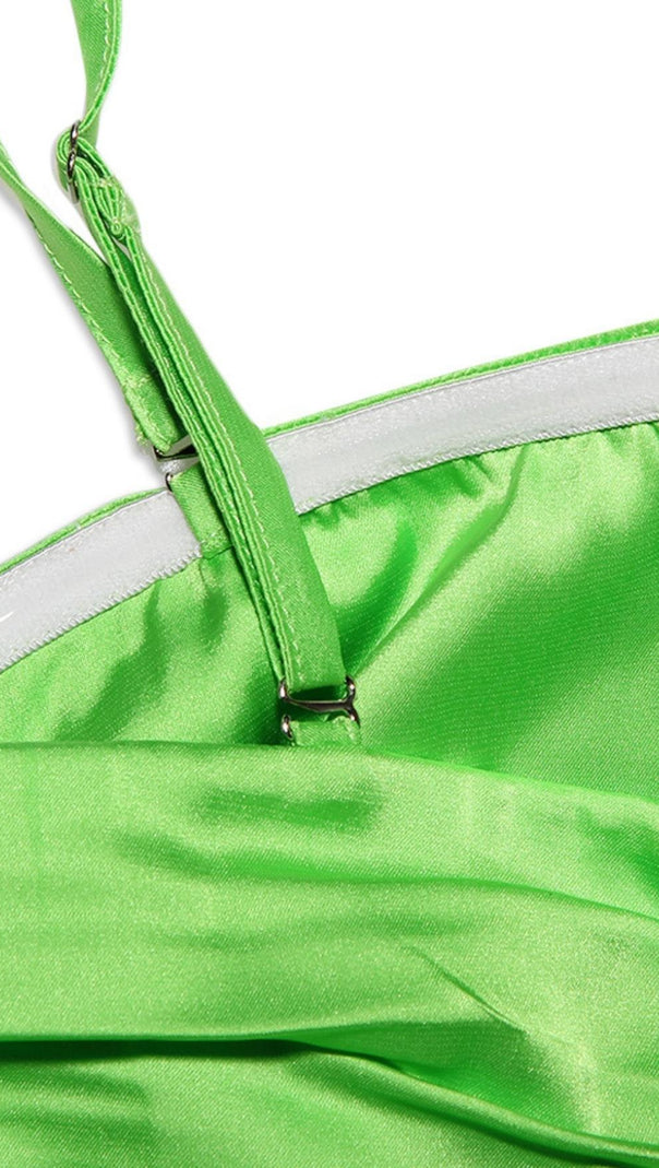 AIIZIE STRAPLESS MINII DRESS IN GREEN - product image