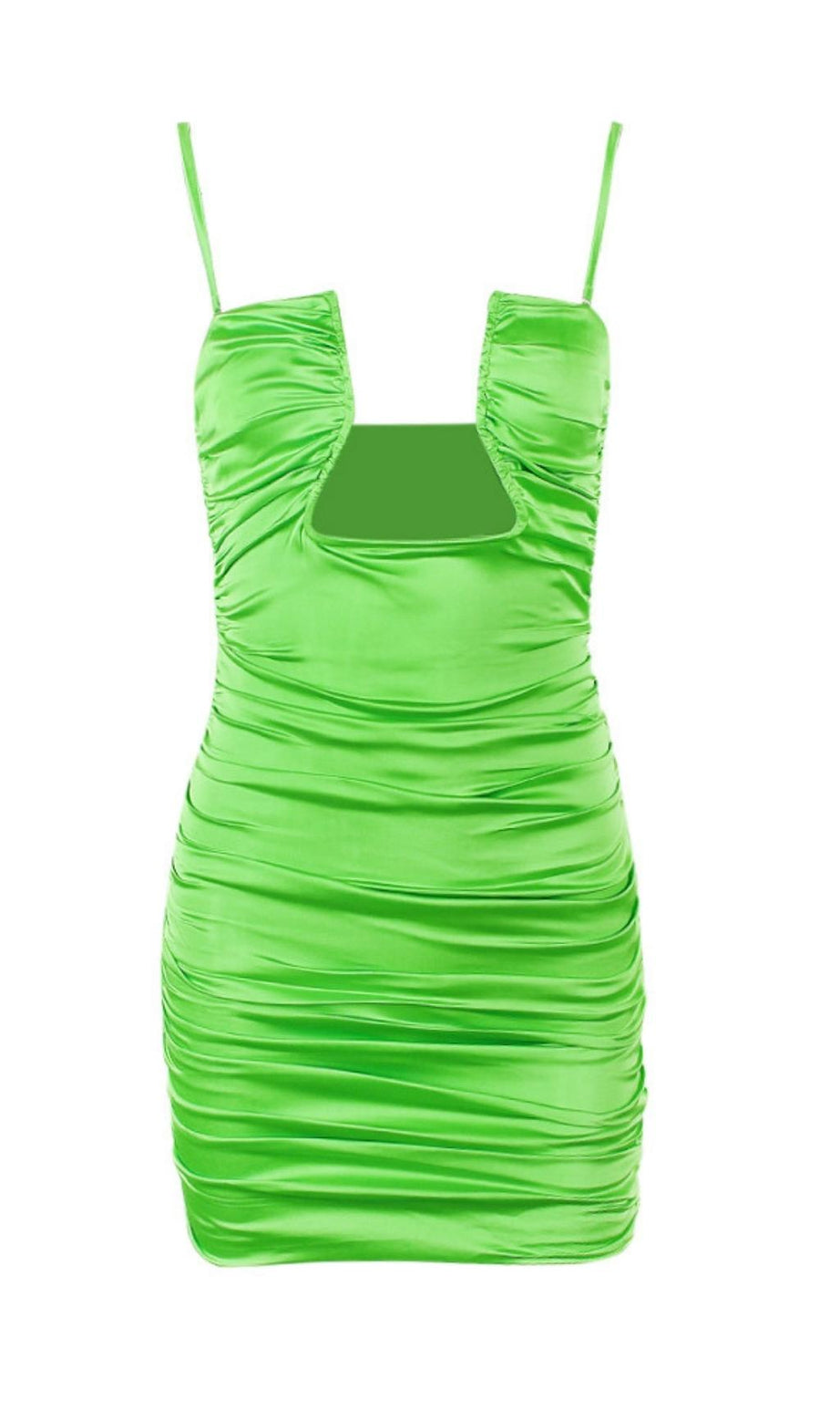 ABITO MINI SENZA SPALLINE VERDE 