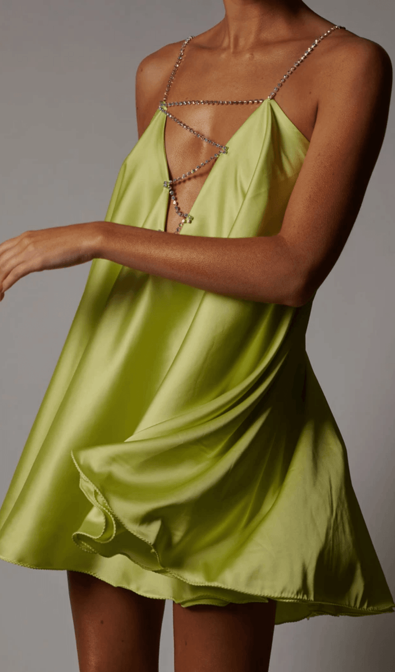 SWING DRESS IN LIME