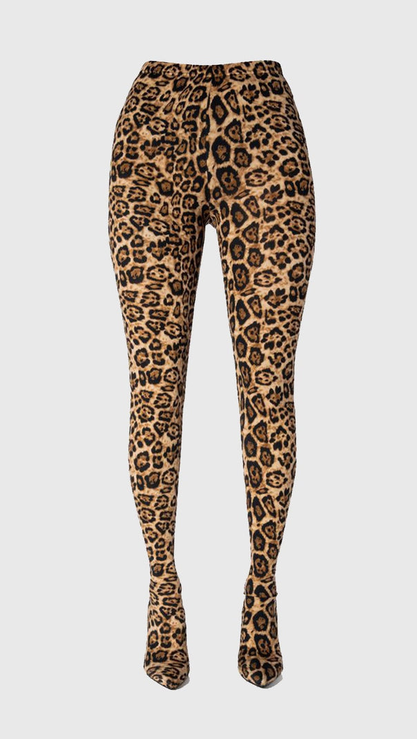 AIIZIE SAGIER LEOPARD PRINT PANT BOOTS - product image