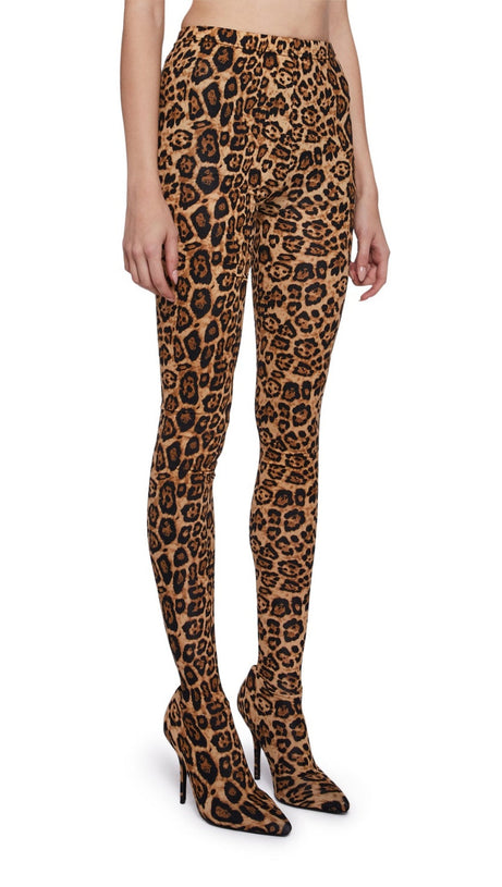 Sagier Hosenstiefel mit Leopardenmuster