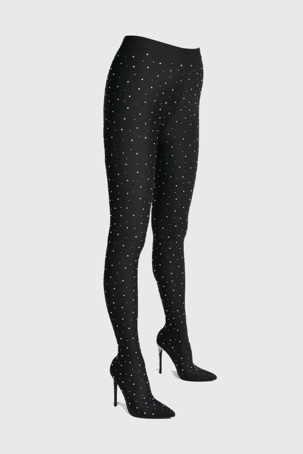 Sagier Legging-Stiefel mit Strass - Schwarz