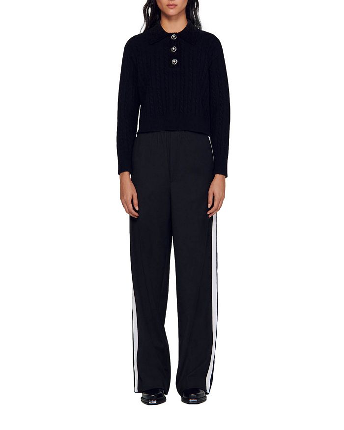AIIZIE CABLE KNIT POLO NECK JUMPER - product image