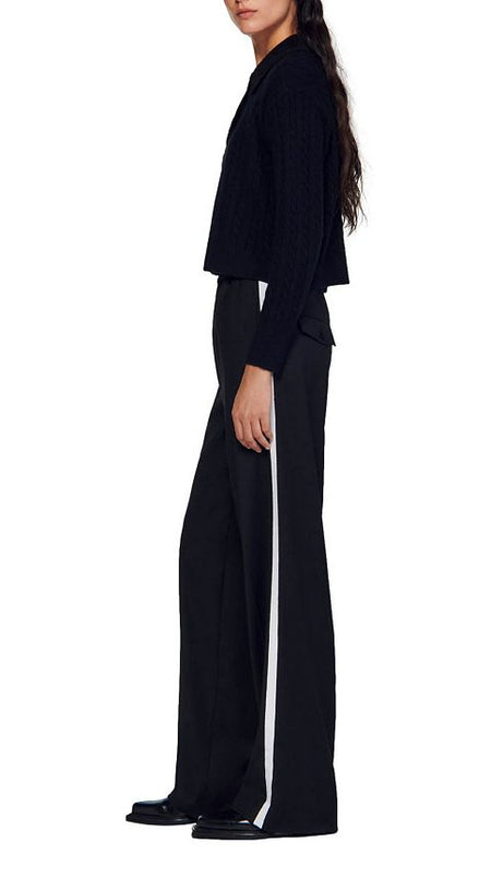 CABLE KNIT POLO NECK JUMPER