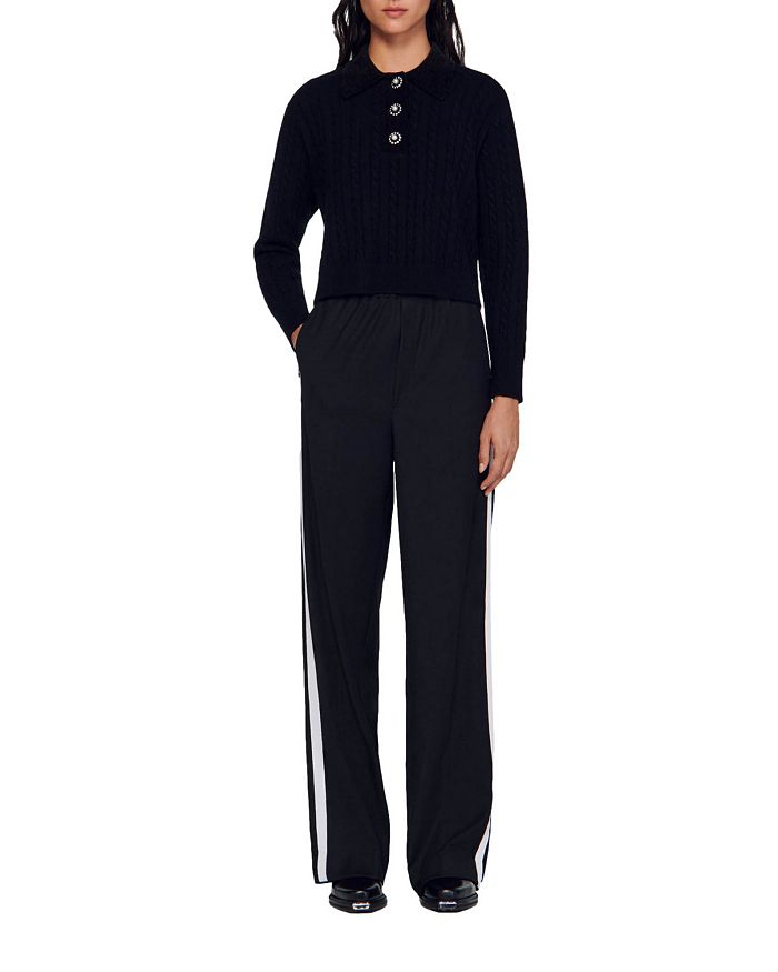AIIZIE CABLE KNIT POLO NECK JUMPER - product image