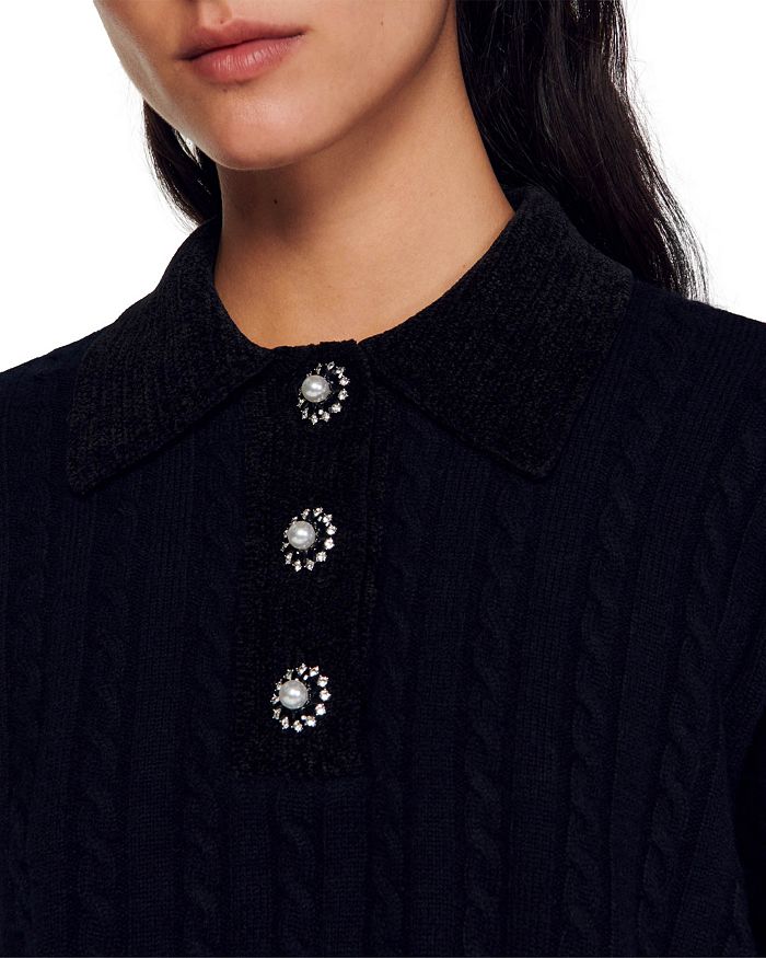 AIIZIE CABLE KNIT POLO NECK JUMPER - product image