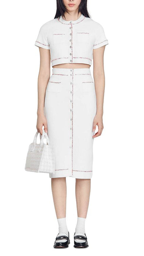 KNIT MIDI PENCIL SKIRT