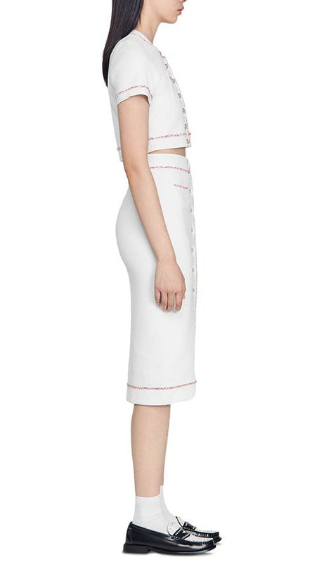 KNIT MIDI PENCIL SKIRT