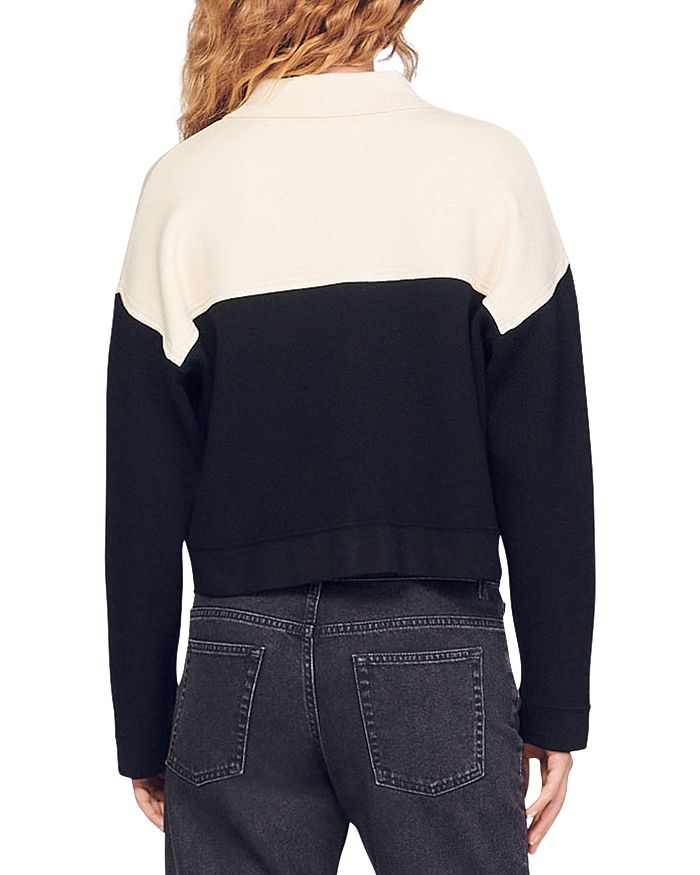 AIIZIE COLOR BLOCKED CROPPED CARDIGAN - product image