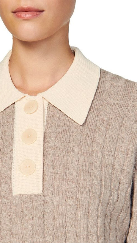 MAGLIONE CON COLLO A CONTRASTO RENO 