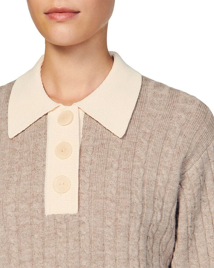 AIIZIE RENO CONTRAST COLLAR SWEATER - product image