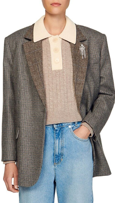 MAGLIONE CON COLLO A CONTRASTO RENO 