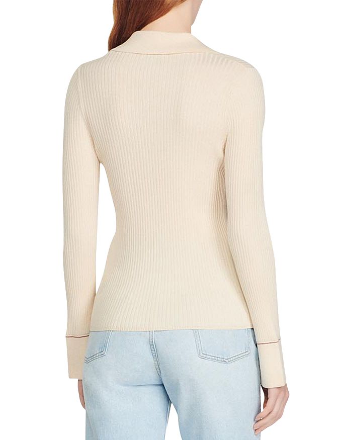 AIIZIE SPREAD COLLAR RIBBED CARDIGAN - product image