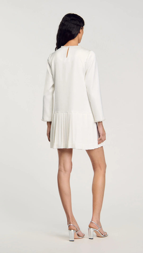 AIIZIE SHORT SATIN-EFFECT BEADED DRESS - product image