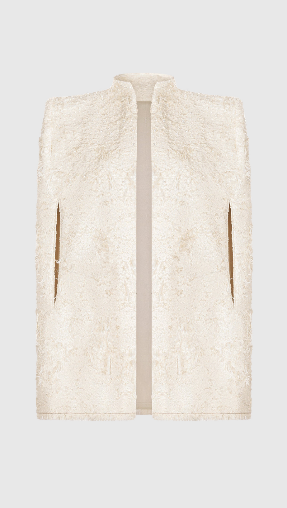 SANTOS BOW JACQUARD MINI DRESS - BEIGE