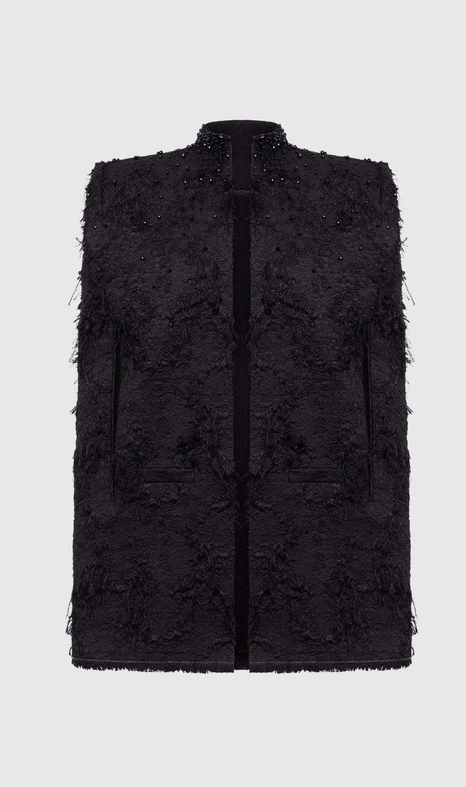 Mantella Santos Jacquard con perline - Nero