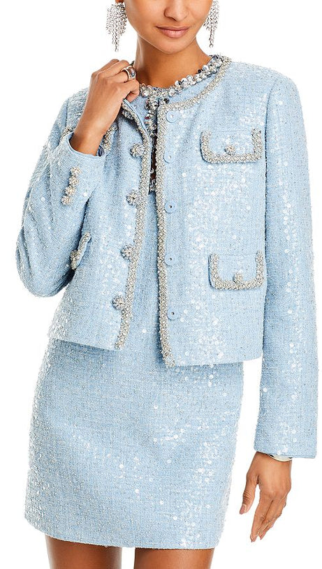 EMBELLISHED BOUCLÉ JACKET