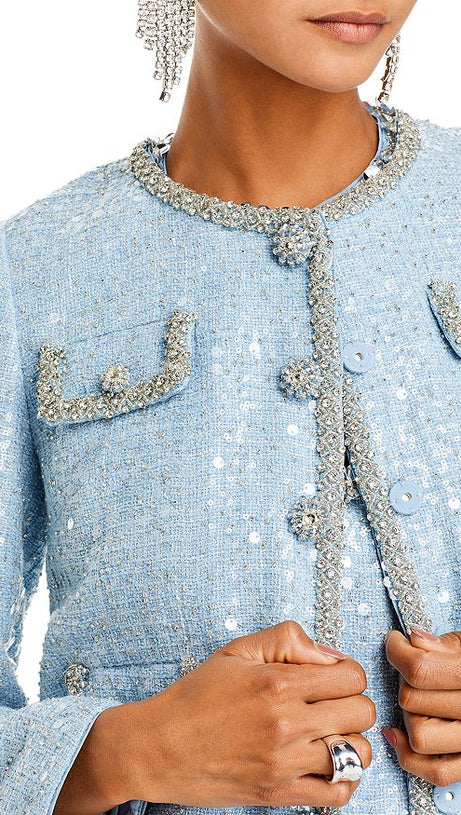 EMBELLISHED BOUCLÉ JACKET