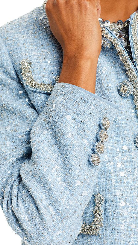 EMBELLISHED BOUCLÉ JACKET