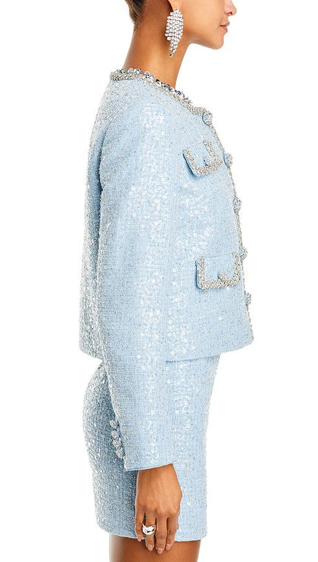 EMBELLISHED BOUCLÉ JACKET