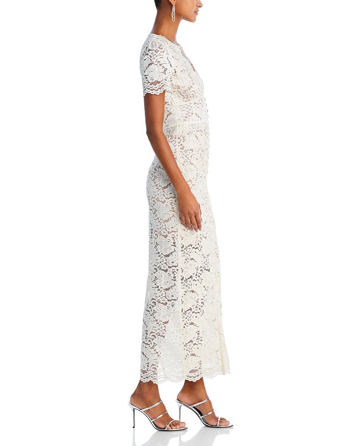 FLORAL LACE MIDI DRESS