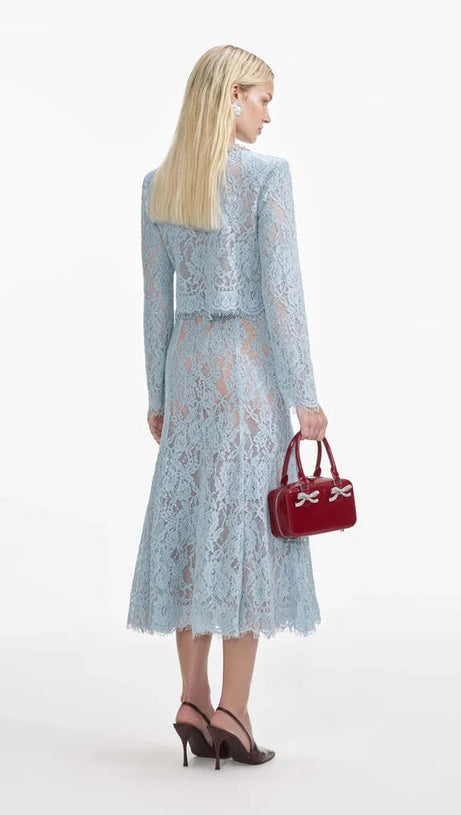 CAROL LACE EMBELLISHED TOP IN BLUE