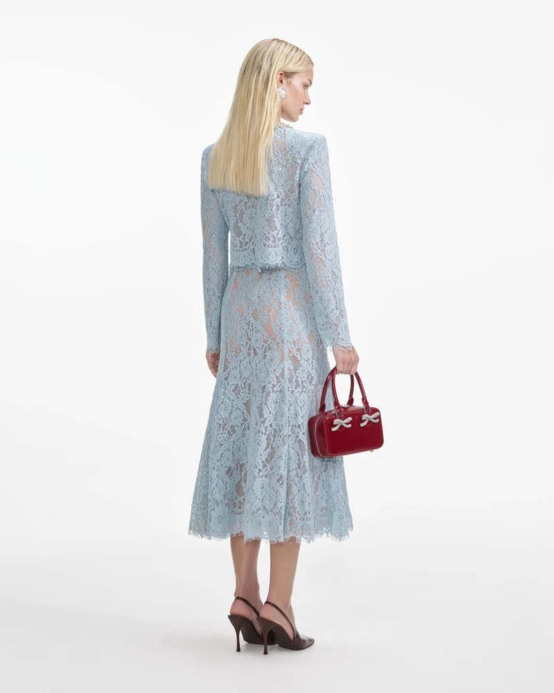 AIIZIE CAROL LACE EMBELLISHED TOP IN BLUE - product image